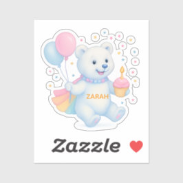 Adesivo Zarah Dancing Polar Bear Custom-Cut Vinyl Sticker