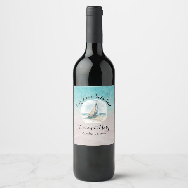 Adesivo Zarpar para Garrafa de Vinho  (Frente)