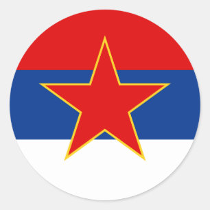 Adesivo Zastava Srbije, bandeira sérvio