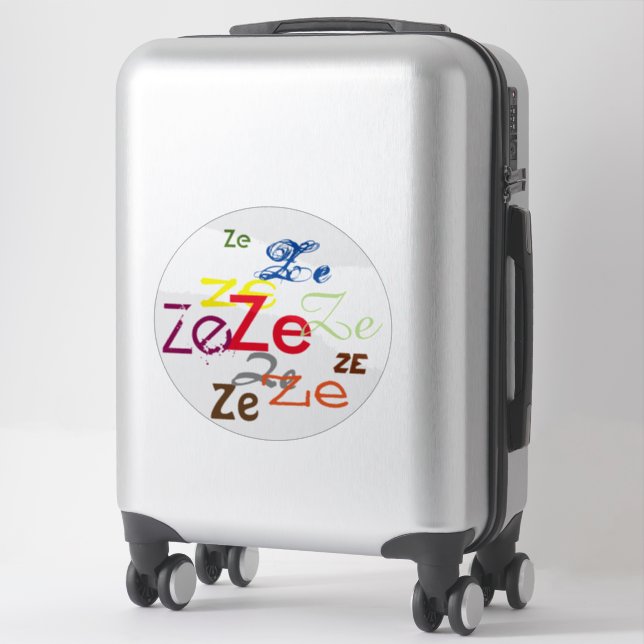 Adesivo Ze ou Pronome Personalizado (Mala)
