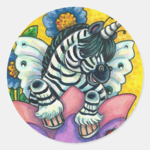 Adesivo ZEBO WHIMSYNICKER, ZEBRA UNICORN Fantasy