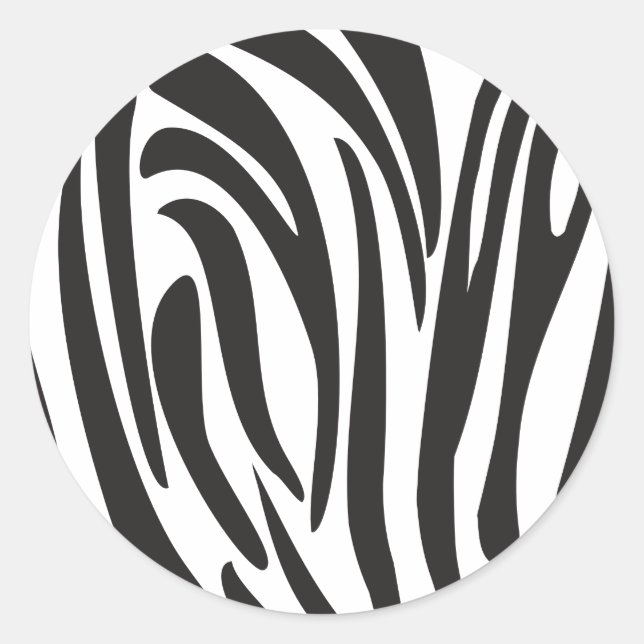 Adesivo Zebra Black and White Stripes Trendy design (Frente)