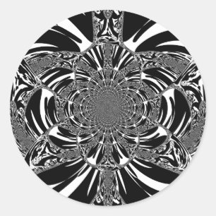 Adesivo Zebra circular Caleidoscópio Impressão de arte