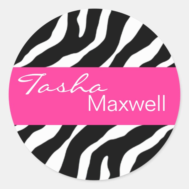 Adesivo Zebra Damask Fabuloso Vinheta do Partido (Frente)