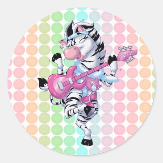 Adesivo Zebra e Bolinhas para Sticker/Dança (Frente)