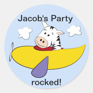 Adesivo Zebra em Crianças Coloridas de Aviões