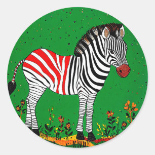 Adesivo Zebra fofa para Amantes de Animais & Presente Dive