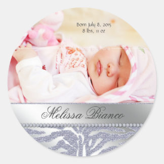 Adesivo Zebra Jewelry Baby Girl Sticker Silver