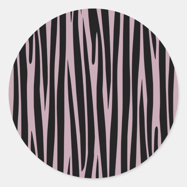 Adesivo Zebra listra padrões animais Lavanda Fundo (Frente)