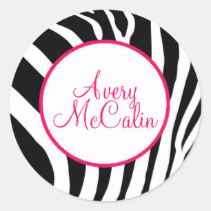 Adesivo Zebra no rosa - personalizado