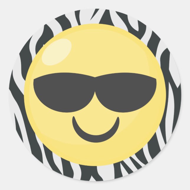 Adesivo Zebra Print Emoji Stickers Legal (Frente)