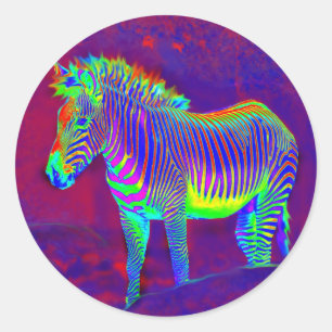 Adesivo zebra psicadélico