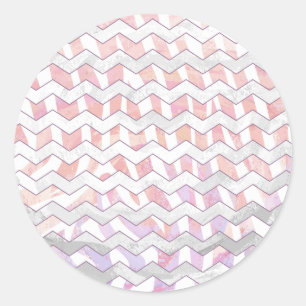 Adesivo Zebra Rosa e Branco - Chevron
