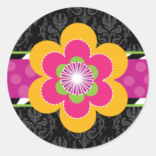 Adesivo Zebra Sassy e Stickers Florais