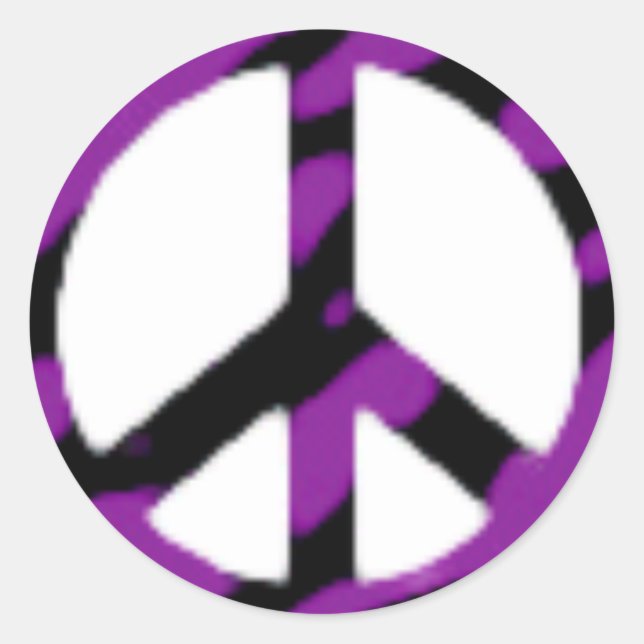 Adesivo zebra - sinal de paz (Frente)