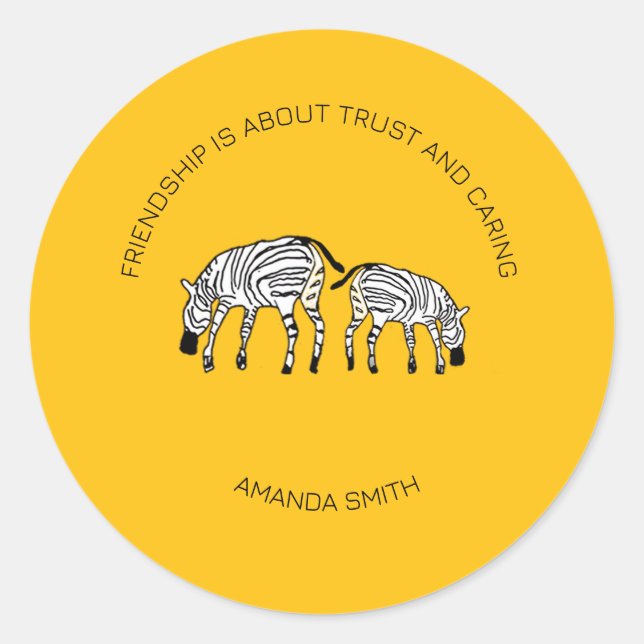 Adesivo Zebras Quenianas Inspiradoras, Bonitas e Felizes (Frente)