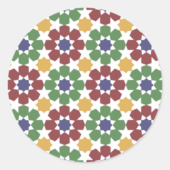 Adesivo zellignar padrão de arte cerâmica marroquina tradi (Frente)