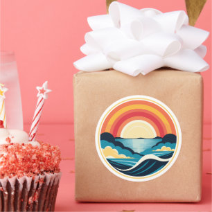 Adesivo Zen Art Deco Sunset sobre Água