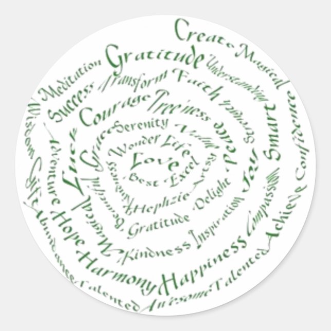 Adesivo Zen Art "Vibate suas bençãos" (Frente)