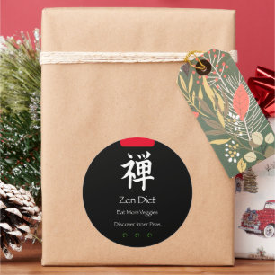 Adesivo Zen Diet Come Mais Vegggens Preto BG