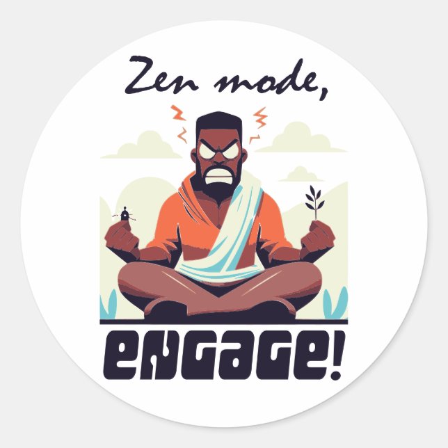 Adesivo Zen Mode, Engage! ⚡ Adultação é uma falha (Frente)