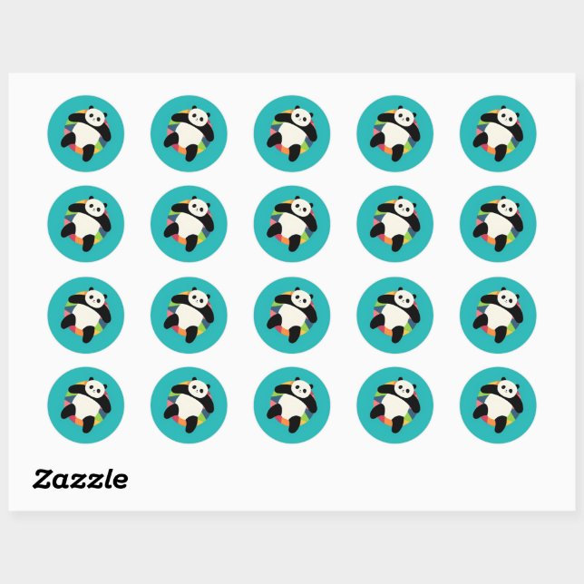 Adesivo Zen Panda Spin (Folha)