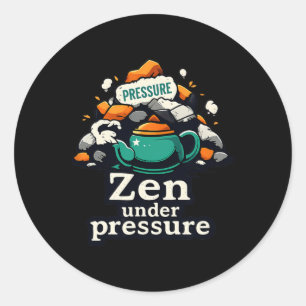 Adesivo Zen Sob Pressão Bule de Chá Vibes Legais Saúde Men