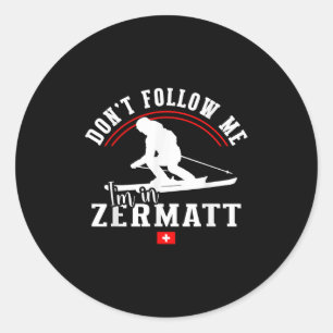 Adesivo Zermatt Não Me Sigam Esqui Alpino Alpes Suíços Suí