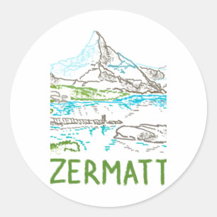 Adesivo Zermatt Suíça Lembrança Presente Para Turistas Sti