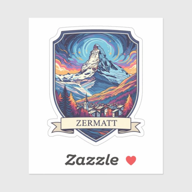 Adesivo Zermatt Suíça Matterhorn (Folha)