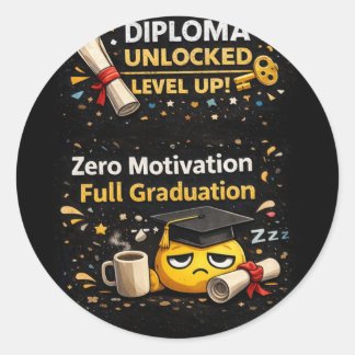Adesivo Zero Motivation Full Graduation Funny Shirt 