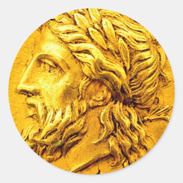 Adesivo Zeus Dourado Coin Rewards Sticker (Frente)