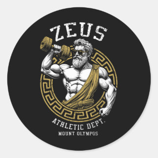 Adesivo Zeus Gym Departamento Atletico Engraçado Grego Deu
