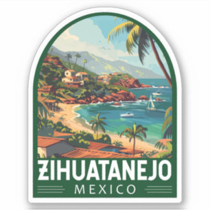 Adesivo Zihuatanejo Mexico Viagem Art Vintage