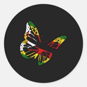 Adesivo Zimbábue Roots Butterfly Zimbabwe Flag Zimbábue