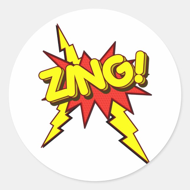 Adesivo Zing, Zap, Pow!! (Frente)