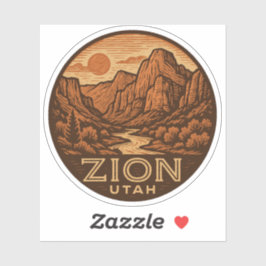 Adesivo Zion National Park Utah Vinyl Sticker