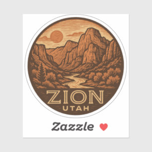 Adesivo Zion National Park Utah Vinyl Sticker