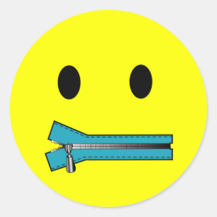 Adesivo 'zip it FACE STICKERS