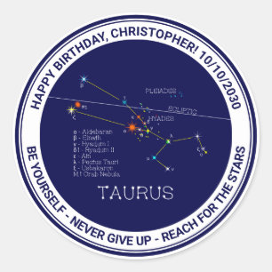 Adesivo Zodiac Constelação Taurus