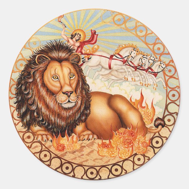 Adesivo Zodiac Leo - Personalize! (Frente)