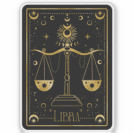Adesivo Zodiac Libra Astrologic Black & White Sticker
