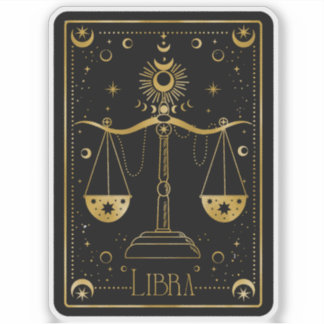 Adesivo Zodiac Libra Astrologic Black & White Sticker