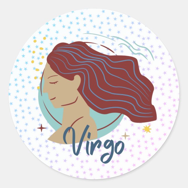 Adesivo Zodiac, Mulher Moderna do Virgo (Frente)