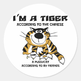 Adesivo Zodiac Tiger Gift Chinês Engraçado