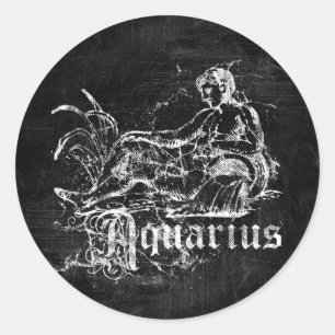 Adesivo Zodíaco Vintage Aquarius
