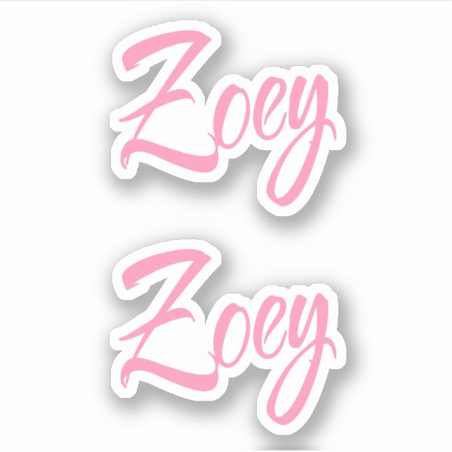 Adesivo Zoey Decorative Name (Nome decorativo de zoey) no  (Frente)