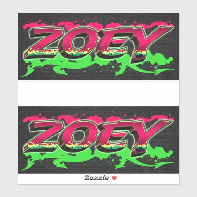 Adesivo Zoey Vorname Name Graffiti Aufkleber Sticker (Folha)