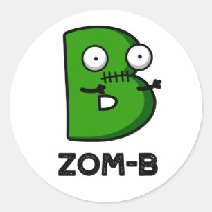 Adesivo Zom-b - Zombie Alphabet Pun Cute Halloween
