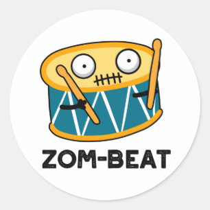 Adesivo Zom-beat Zombie Drum Pun